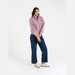 BLUZA DAMSKA SHERPA, baranek, stójka, zamek, kieszenie, kieszenie MORAJ